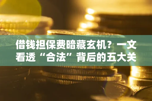 济南借钱担保费暗藏玄机？一文看透“合法”背后的五大关键陷阱