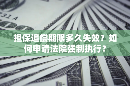 济南担保追偿期限多久失效？如何申请法院强制执行？