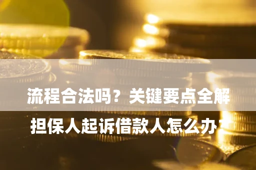 济南

担保人起诉借款人怎么办？流程合法吗？关键要点全解析
